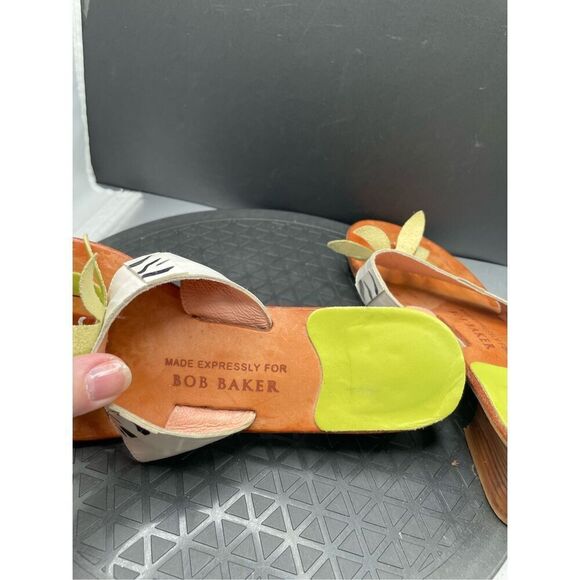 Vintage BOB BAKER Rare Retro Palm Tree Thong Leather Sandal Women’s Sz 7.5AA Y2K - Picture 10 of 11